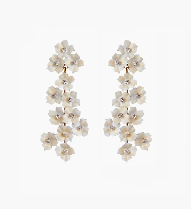 レンタル　JENNIFER BEHR　ジェニファー・ベア Celeste Stud Earring-crystal ミツバピアスorイヤリング　シルバー