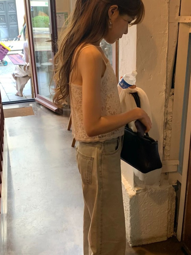 (予約) ounce / Wave lace blouse 2color