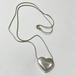 Vintage 925 Silver Heart Slide Pendant Necklace