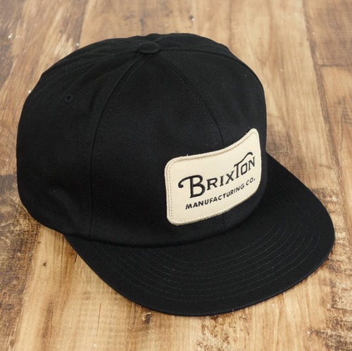 ブリクストン BRIXTON 6パネル フラットキャップ ブラック GRADE SNAPBACK スナップバック カジュアル
