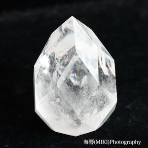 【海響(MIKI)セレクト レムリアンクォーツ 多面カット #5 六芒星】クリスタルエネルギークリアリング&チャージ付き 浄化、保護、ヒーリング、瞑想に！ 送料無料