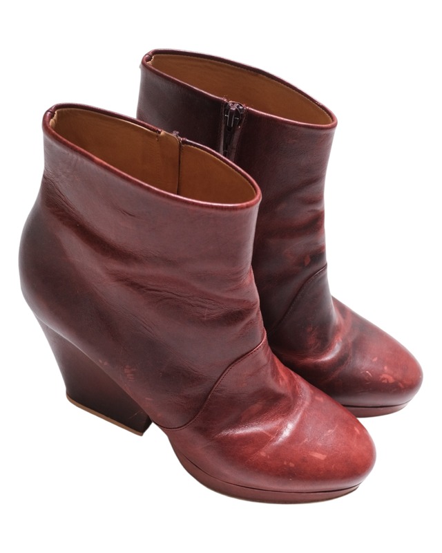 Maison Martin Margiela cowhide grunge heel boots