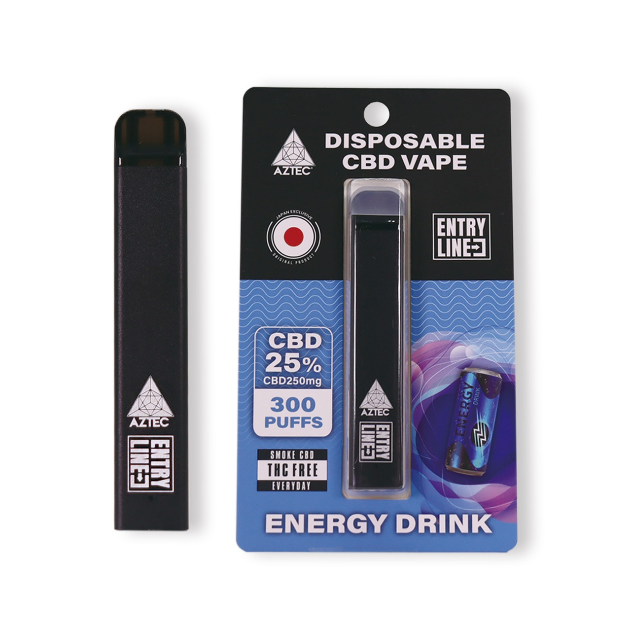 【ENTRY LINE】CBD25% DISPOSABLE CBD SHISHA 1ml CBD250mg 〈ENERGY DRINK〉