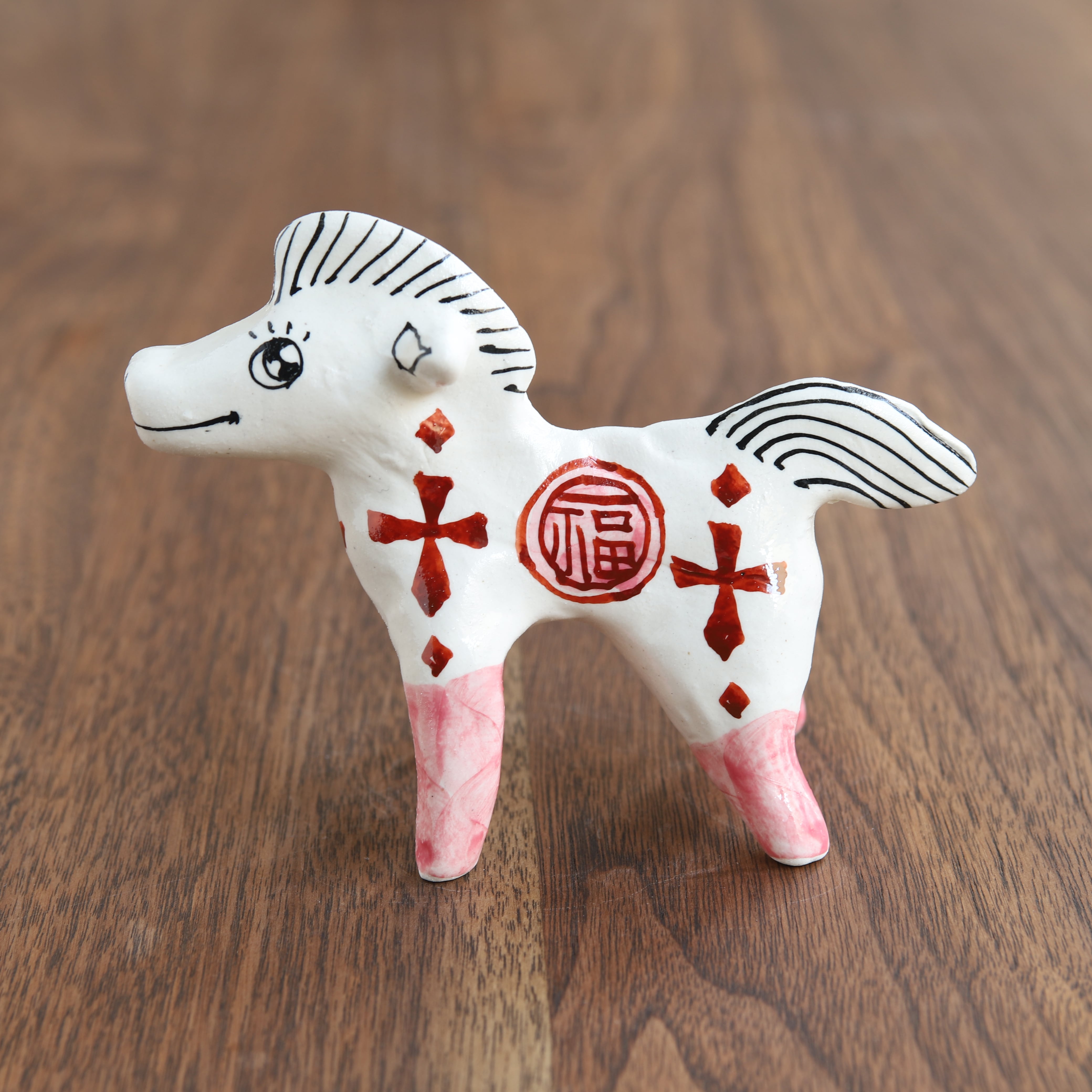 山口祥治 干支フィギュア 午(ウマ)「ウマジャロウ UJ-46」 工房:喜鶴製陶(有田焼)
