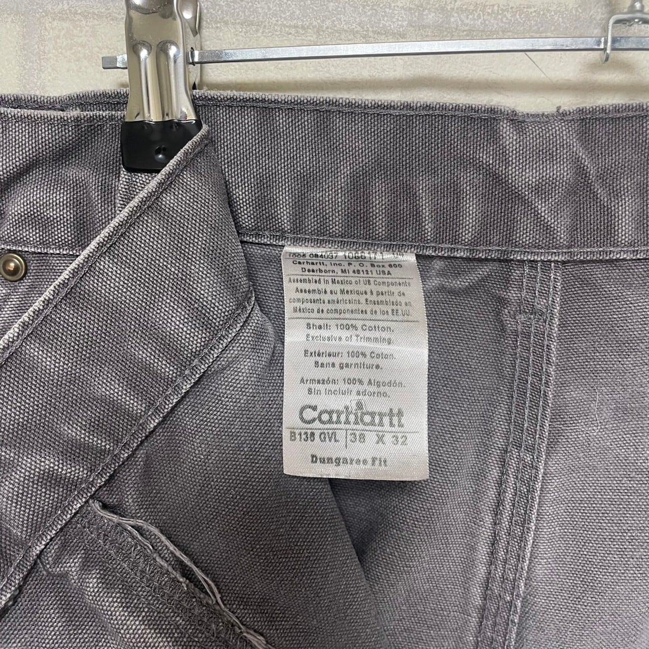W38×L32】【ダブルニー】Carhartt ペインターパンツ コットン100% 革 