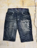 00's design short denim pants