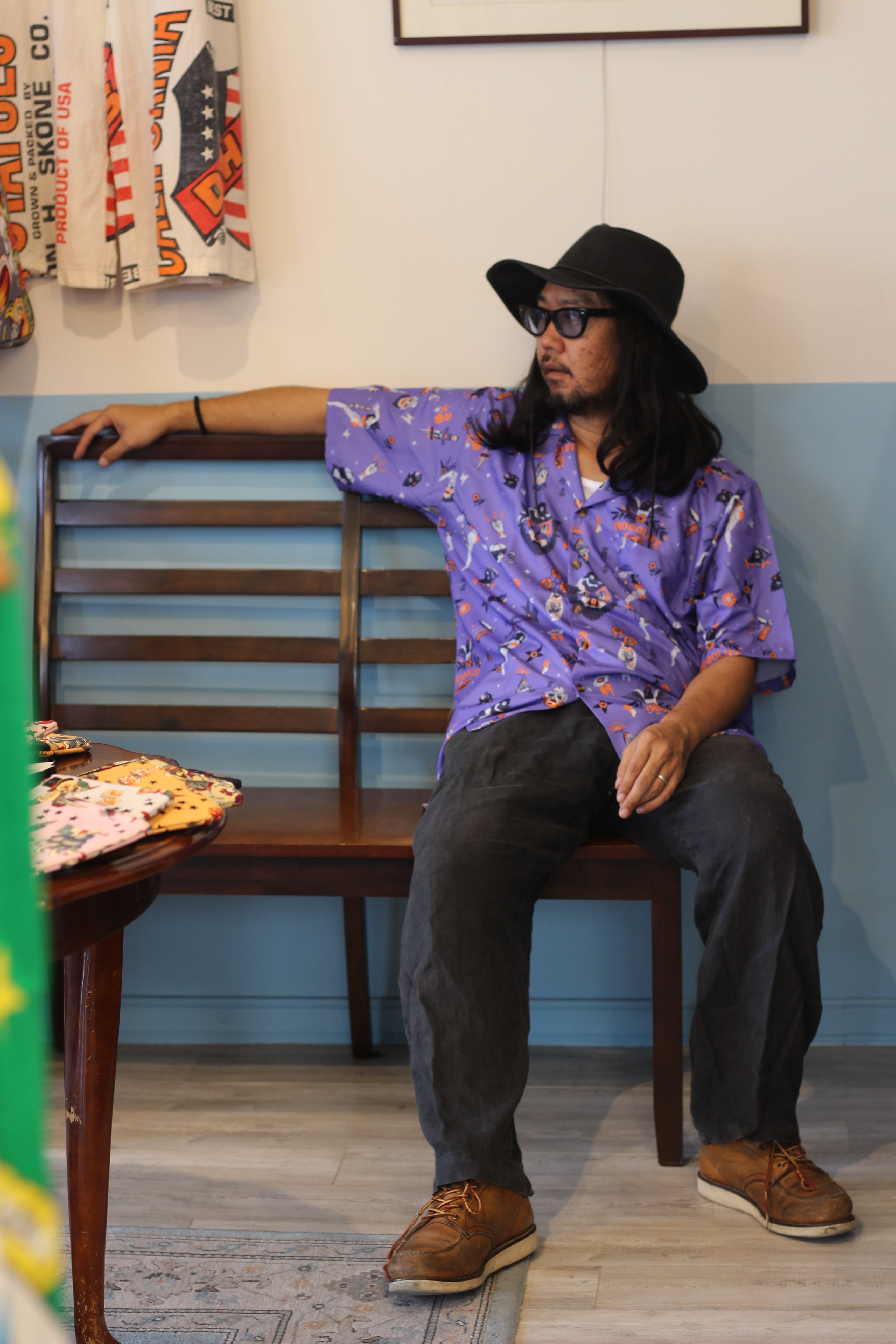 引越し売り切り！マーク&ロナ ハーフジップシャツ MARK & LONA