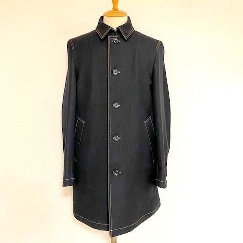 Denim Look Stain Collar Coat