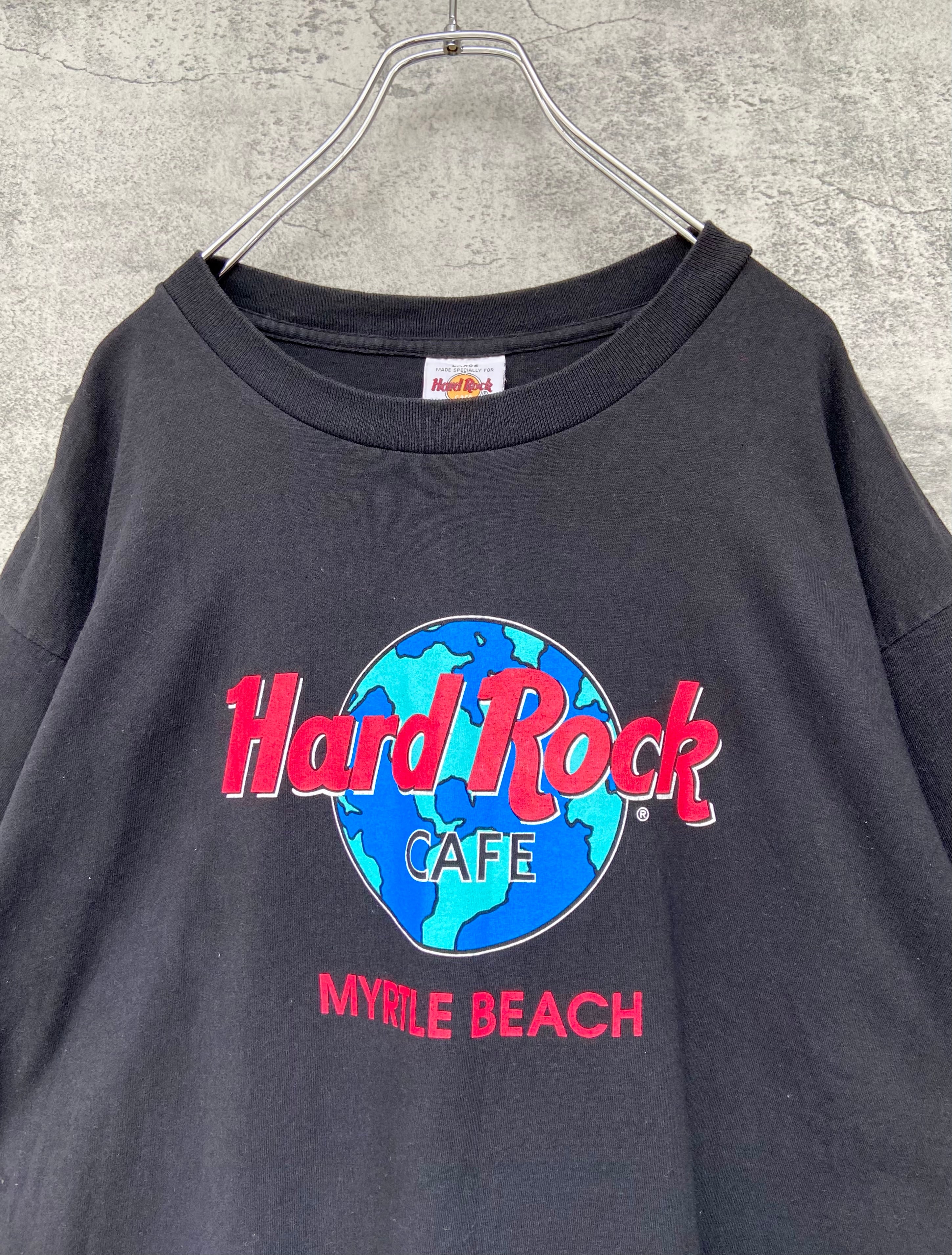 USA製 90s HardRock Cafe ハードロックカフェ Tシャツ 黒 プリントロゴ ...