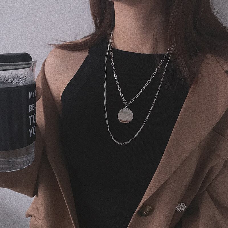 メタルネックレス チェーン セーター レッドアクセサリー レース ヨーロピアン ブラック・アイド・ピーズ7275589738