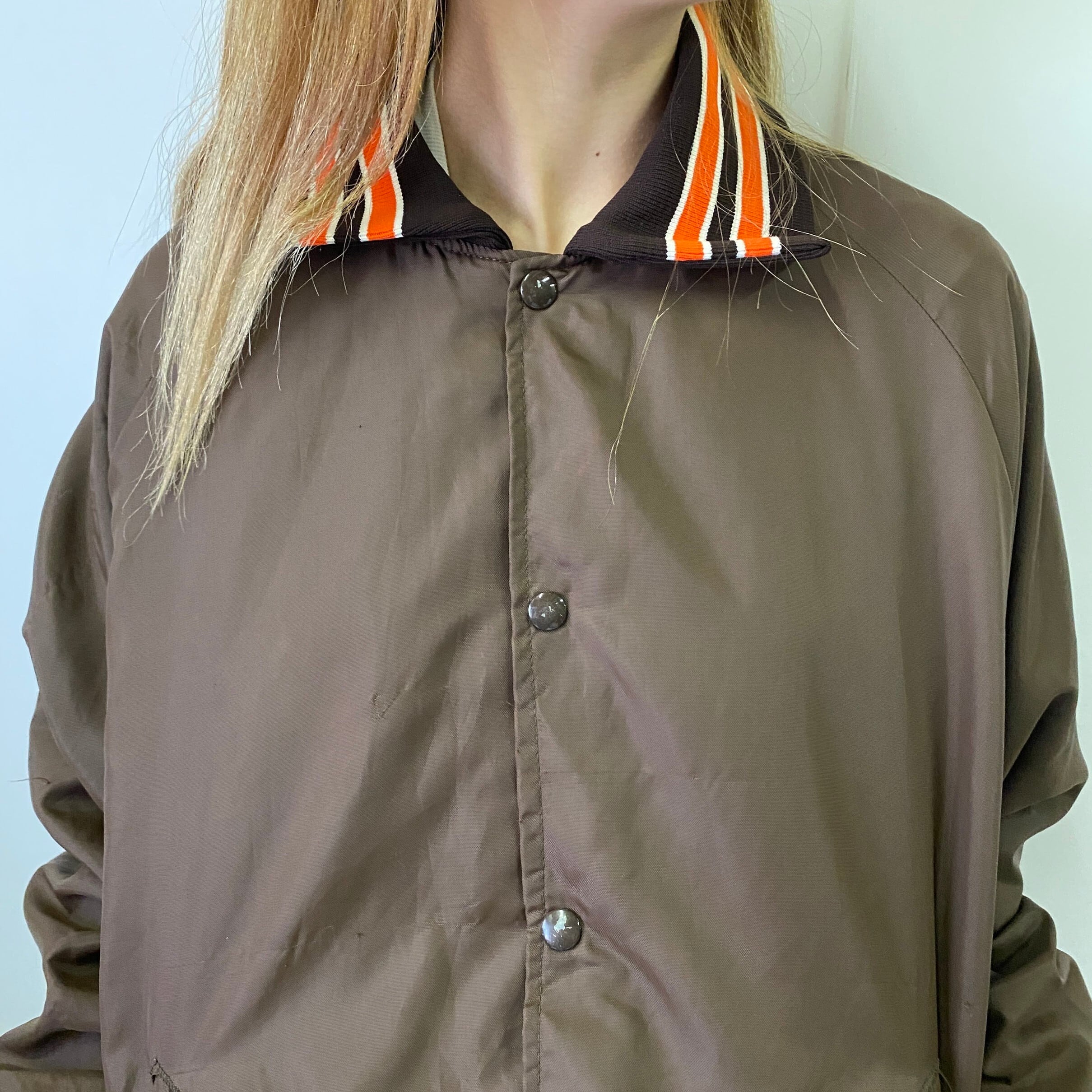 70年代 USA製 ビンテージ Gem SPORTSWEAR バックプリント ナイロン 
