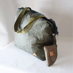 ポケッタブル ジップトート/ Pocketable Zip-Tote / カーキ & アッシュグレー ホルダー