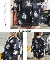 ◆オーガンジー総柄シャツ◆wi-430595