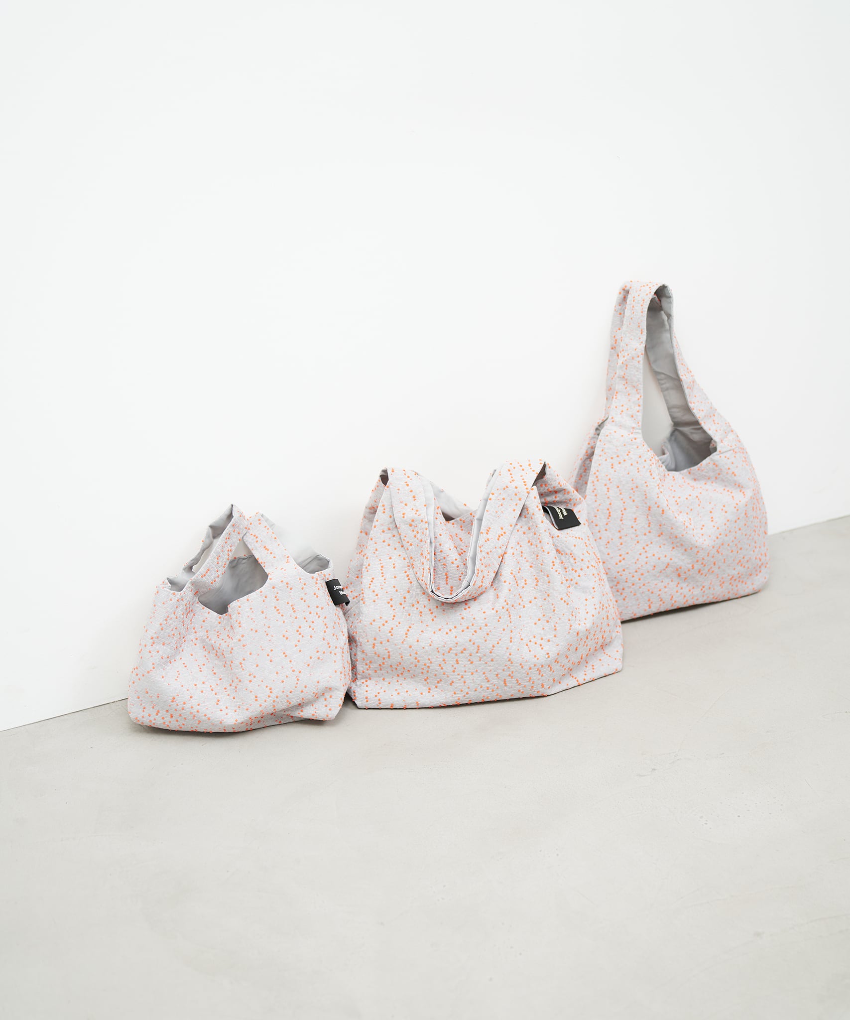 DOUBLE bag / orange dots / S（ポケット付） | Jacquard Works