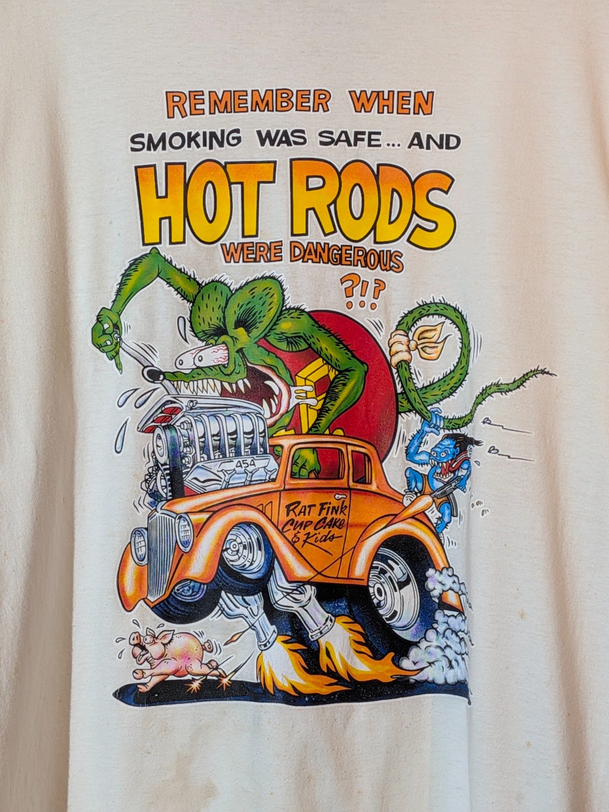 90s Ed 'Big Daddy' Roth】Rat Fink 両面プリントTシャツ（XLサイズ