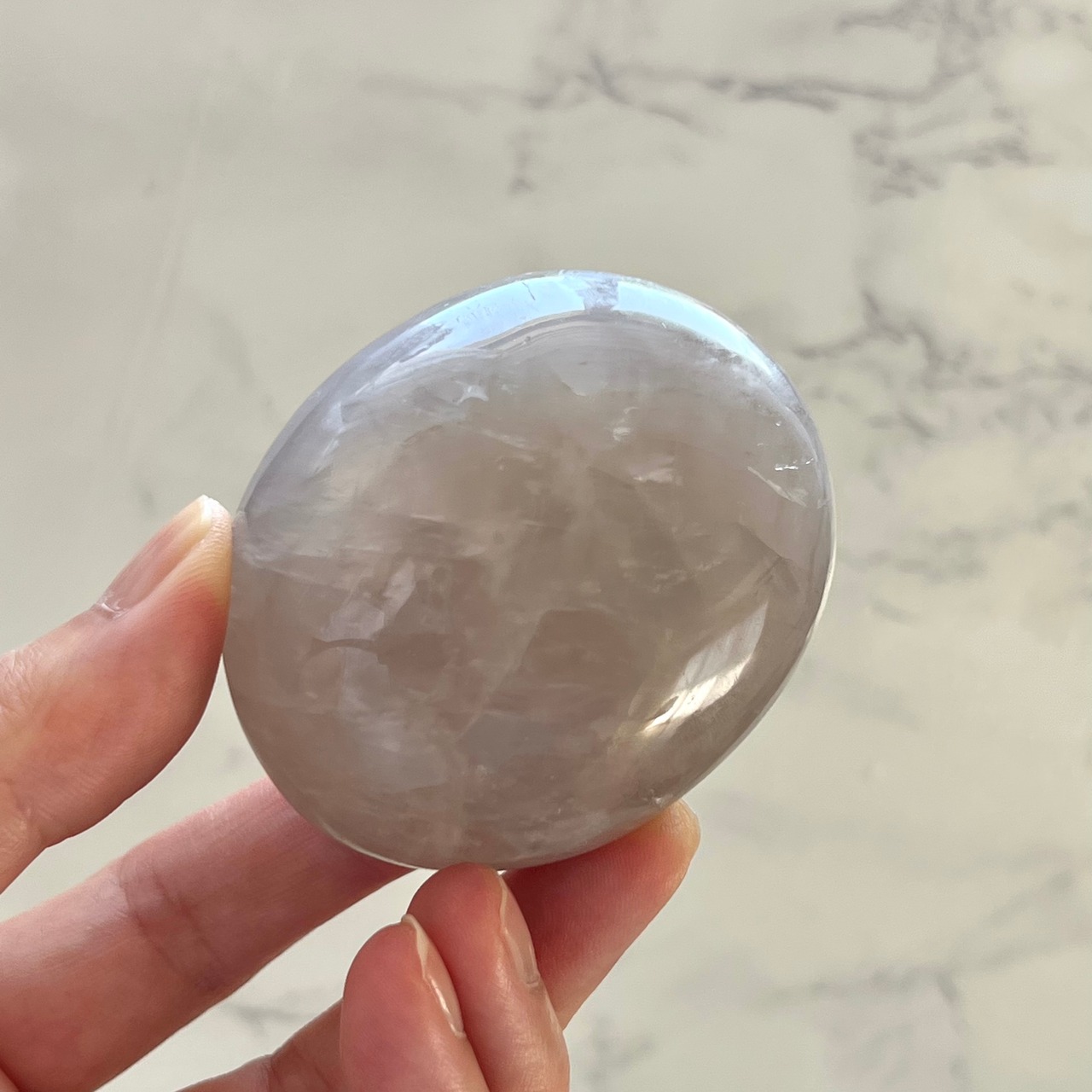 ブルーローズクォーツパーム12＊天然石＊天然石インテリア＊パワーストーン＊置き物