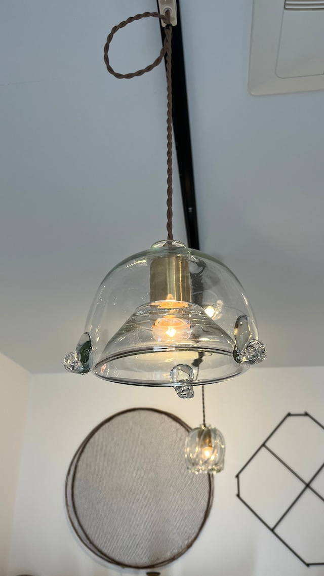 再生ガラス工房てとてと 虫取り型 ランプシェード