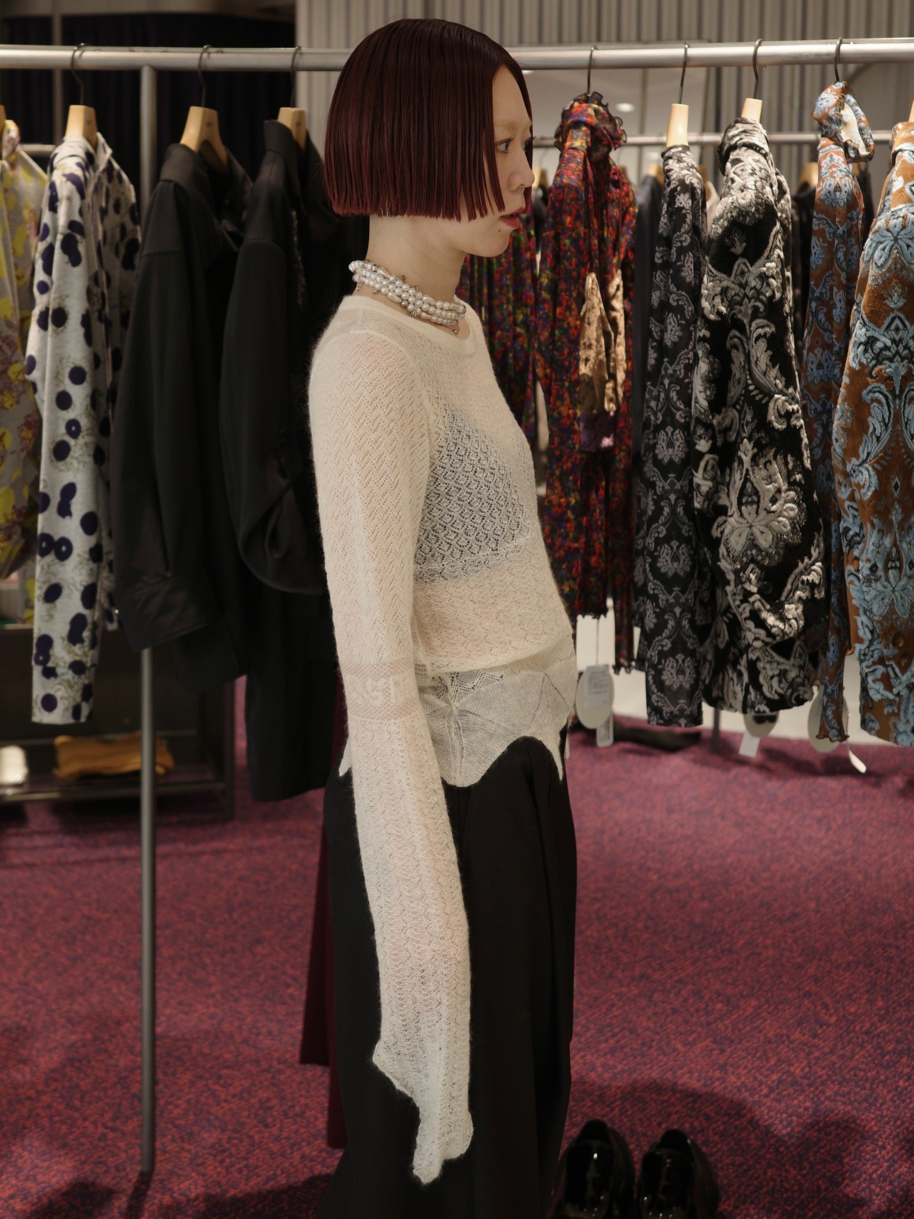 【26AW | WOMEN】JUN MIKAMI ジュン ミカミ / トップス / MOHAIR LACE PULLOVER JM26AW-25-N - 2