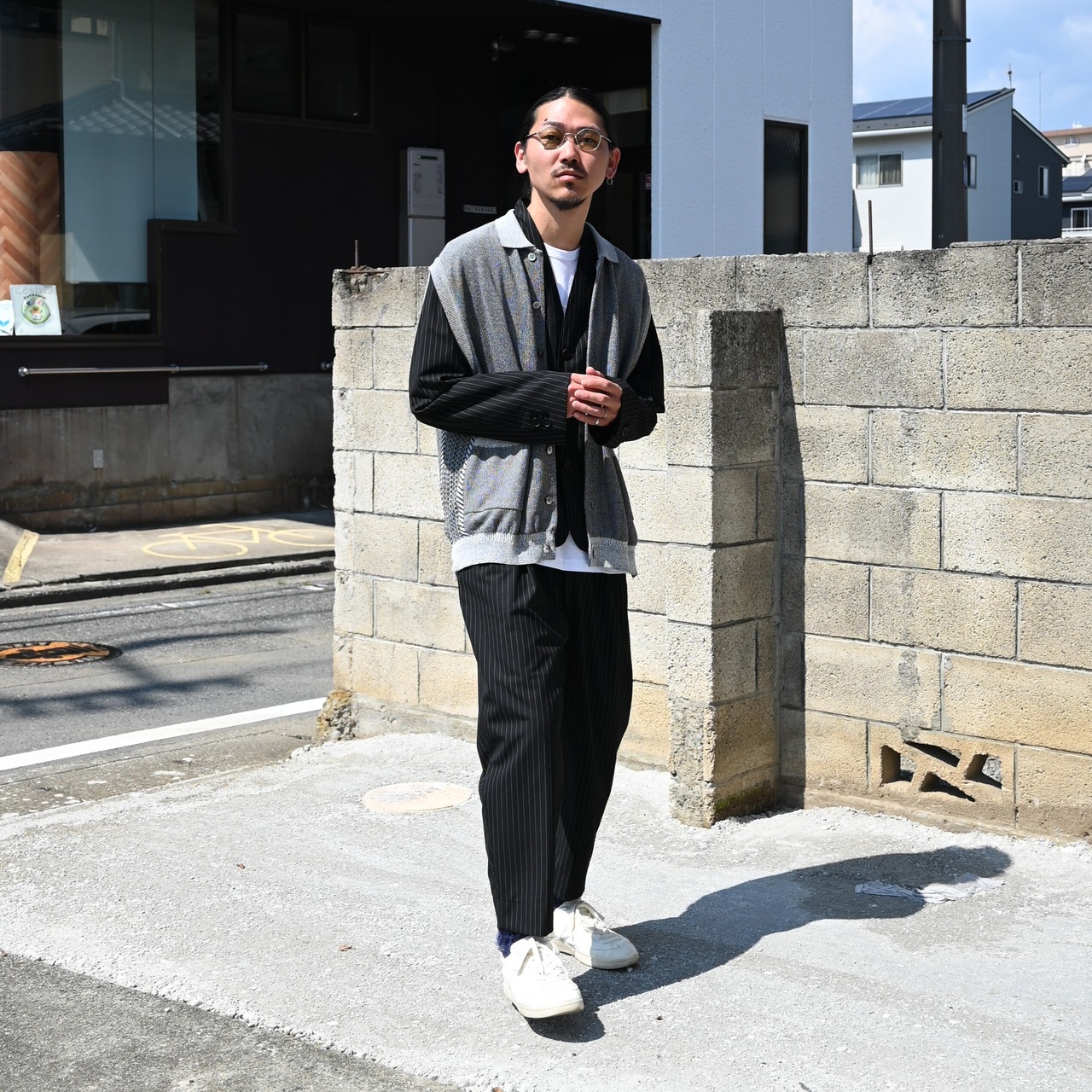 KUON(クオン)セットアップ、ヤシキニットベストスタイル