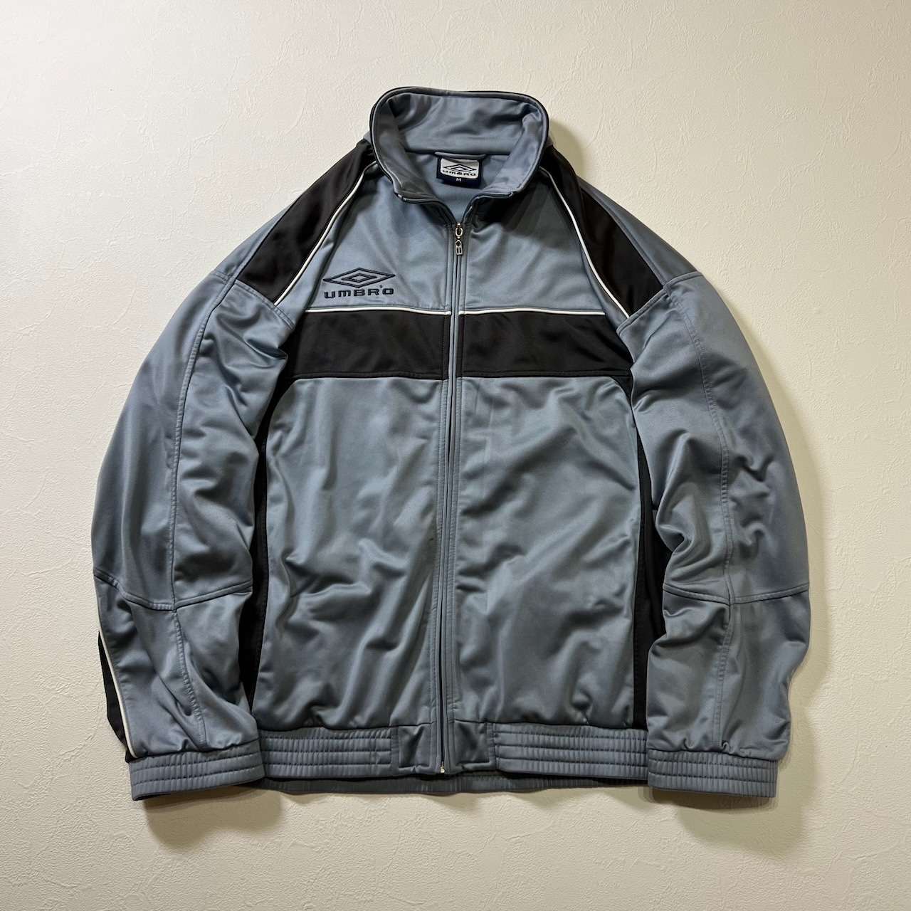 90s UMBRO トラックジャケット ジャージ アンブロ グレー チャコールグレー M 古着