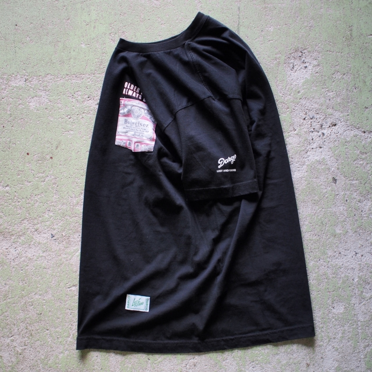 【LOST AND FOUND】"Budweiser" Remake Pocket T-shirt (BLACK)