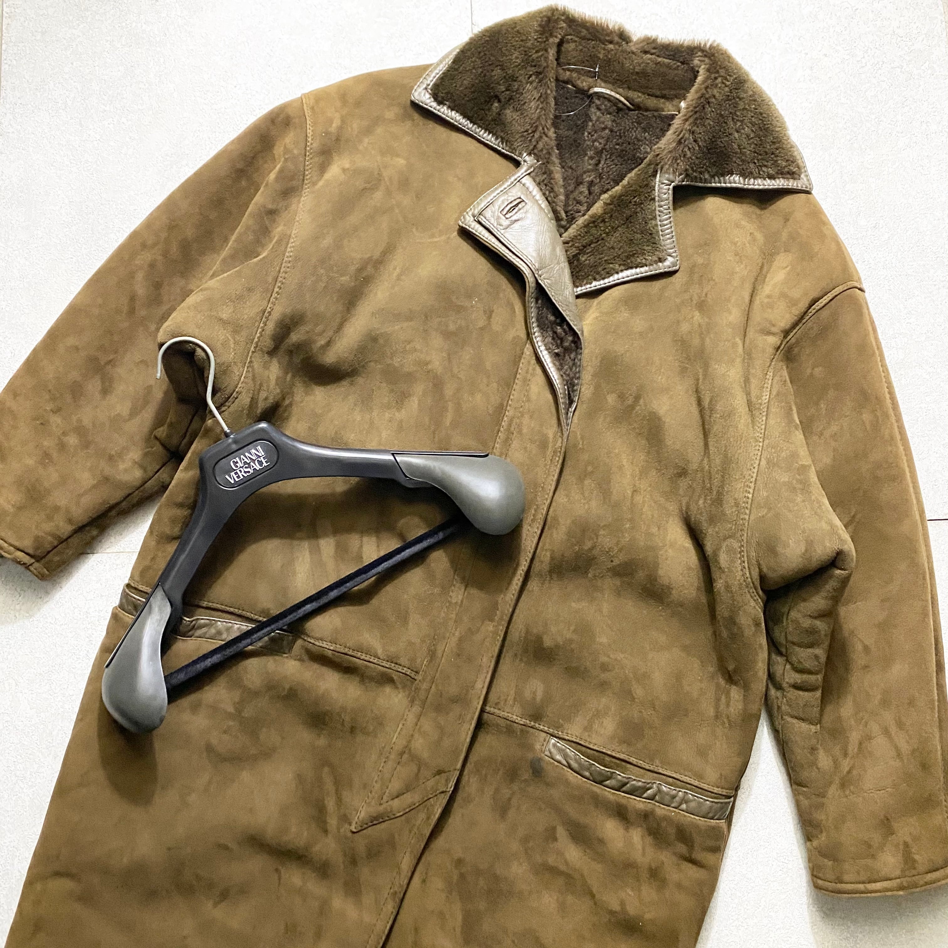 vintage GIANNI VERSACE mouton coat | NOIR ONLINE