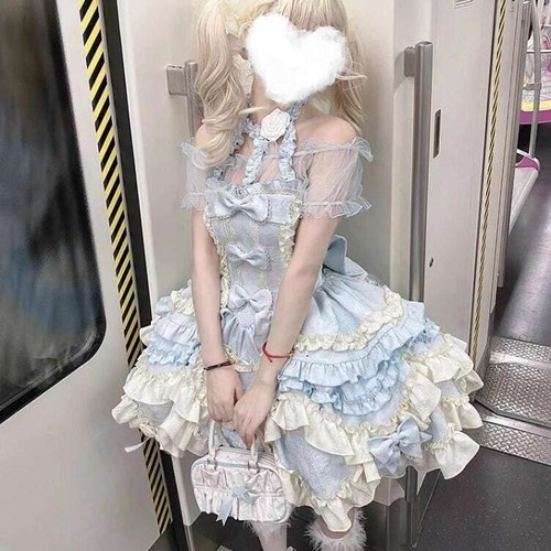甘ロリ♡全2カラー　種類が選べるビジュー付きワンピース　wanpi86★