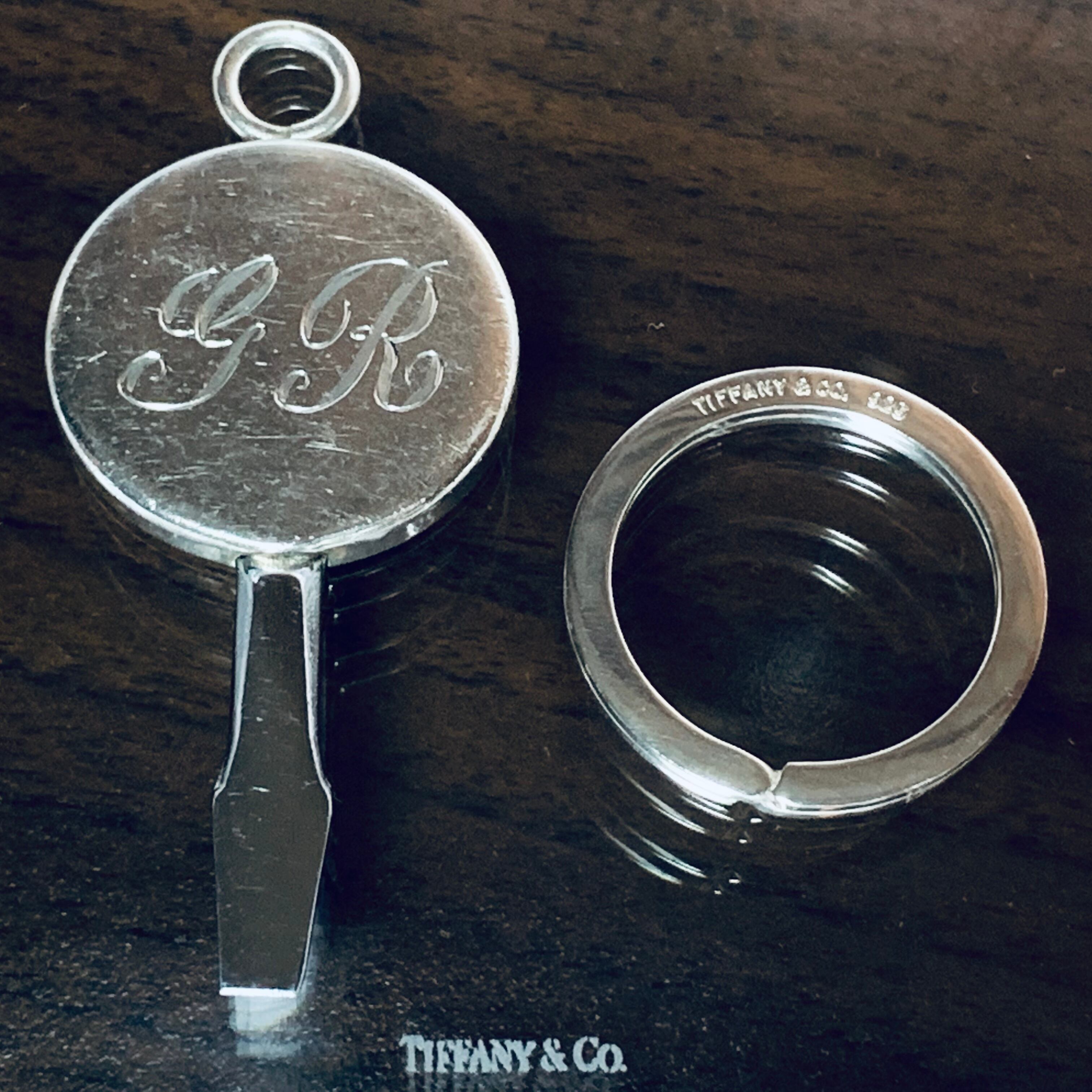 VINTAGE TIFFANY & CO. Screwdriver Key Ring Sterling Silver