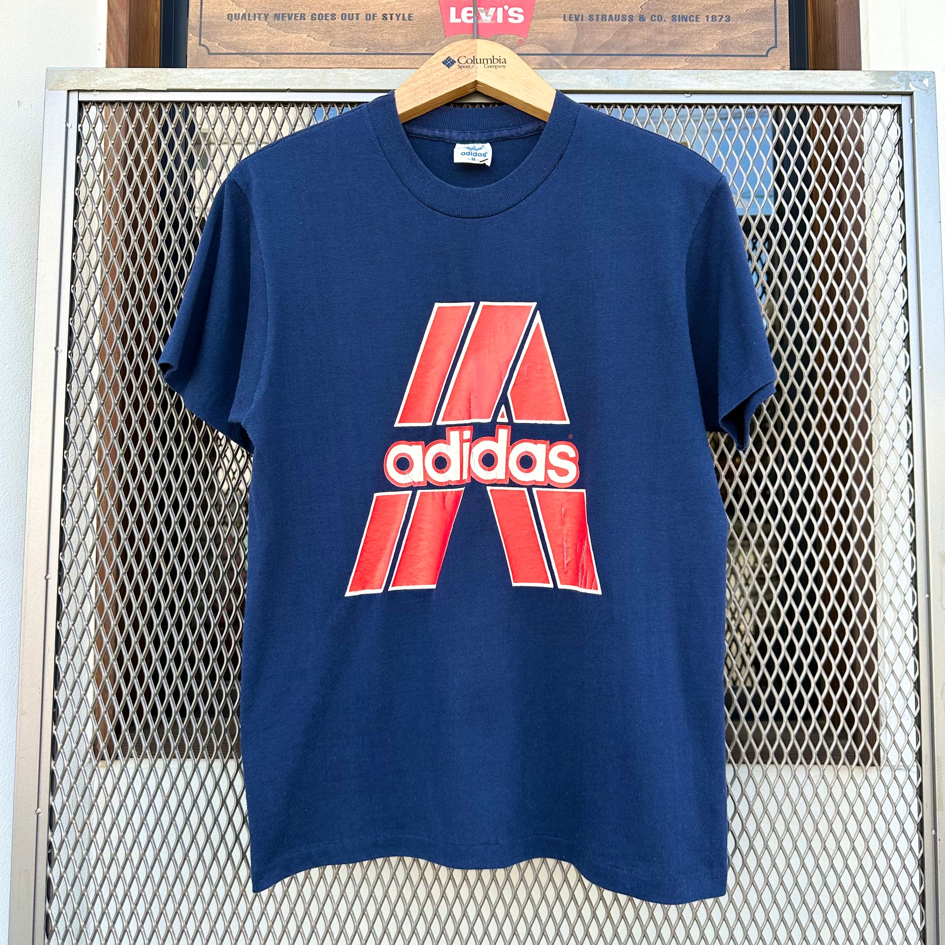 80s adidas ロゴ　Tシャツ S made in USA