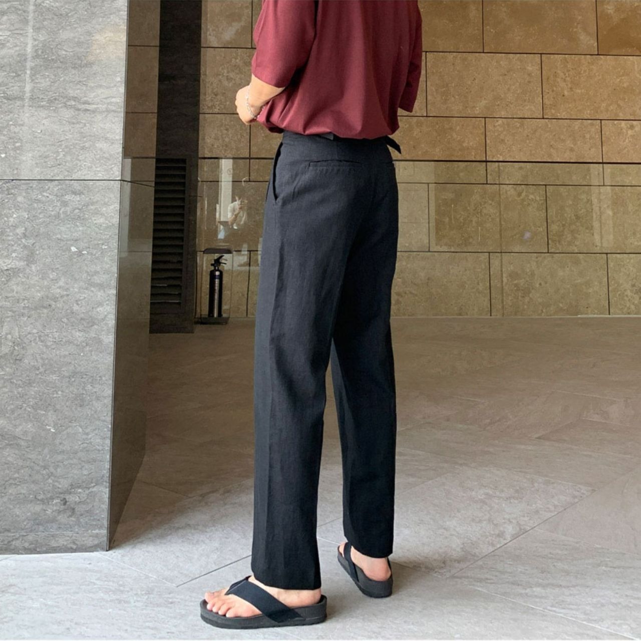 タックストレートパンツ　MT0480001