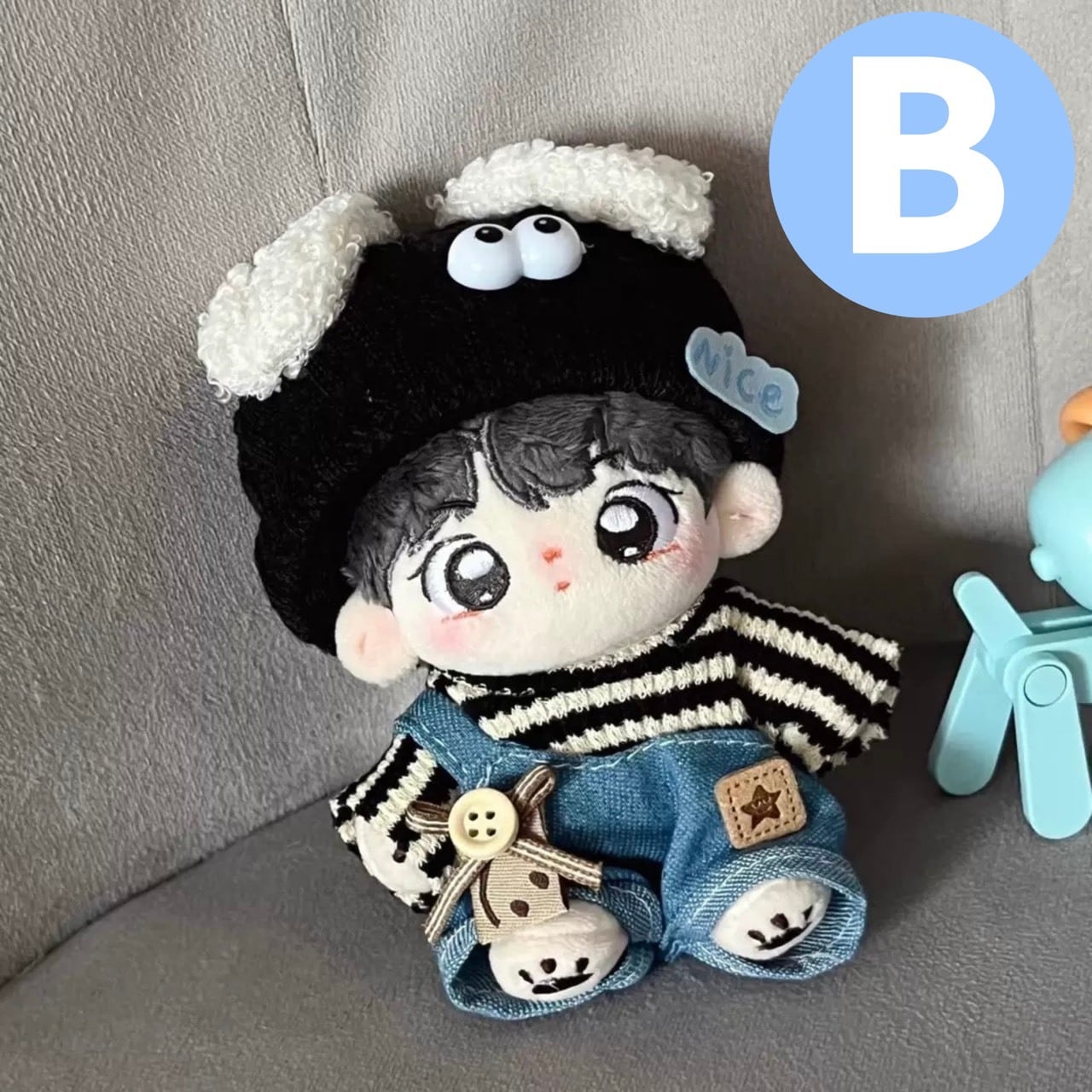 10cm】 ぬい服 かわいい ストリート系 黒コーデセット ブラック