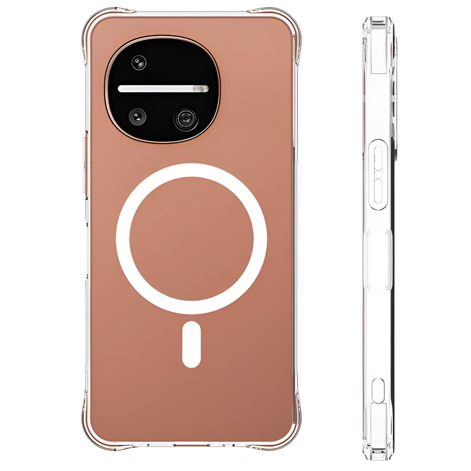 Voltup スマホケース AQUOS R11 専用 マグネット搭載 クリア 指紋防止 滑り止め 軽量 耐衝撃