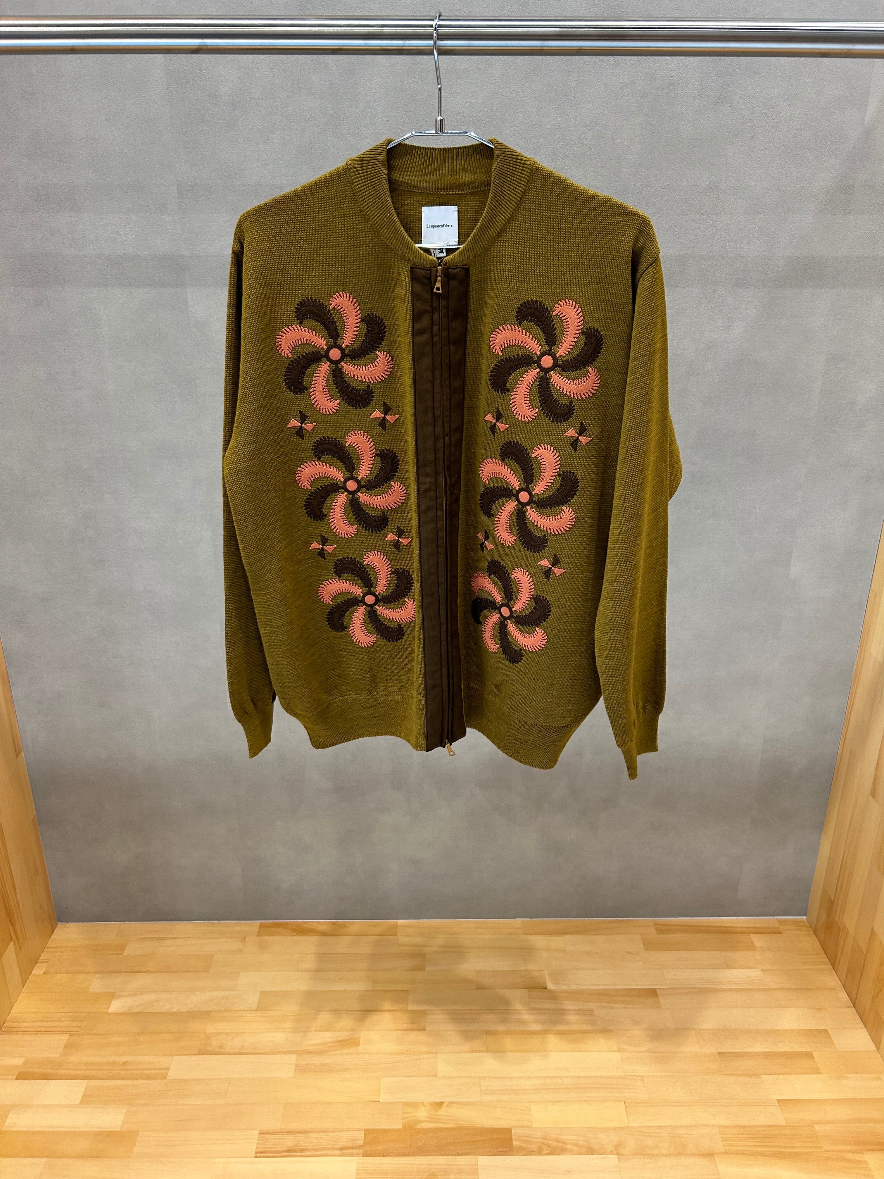 Sasquatchfabrix.】70's DRIVERS ZIP UP KNIT MUSTARD | delhezi