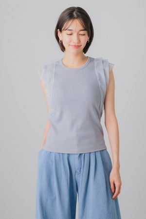 シフォンスリーブタンクTOPS　70060-4108