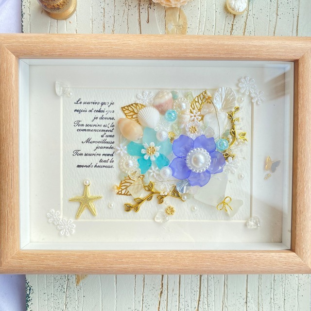 【ガラスフレーム作品】　"花束を贈ろう。"