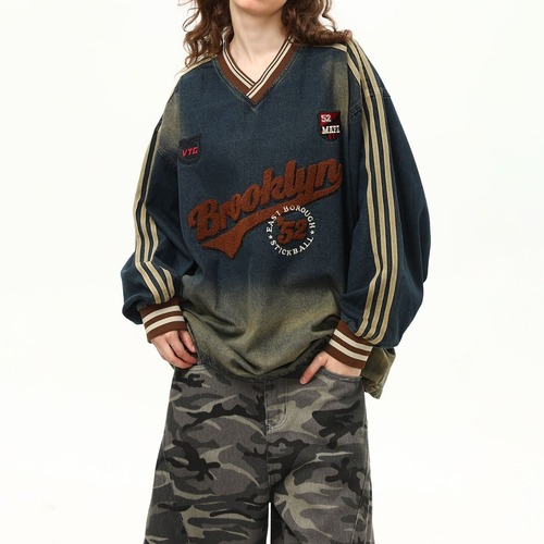 ブルックリンロゴラインヴィンテージトップス   R00798