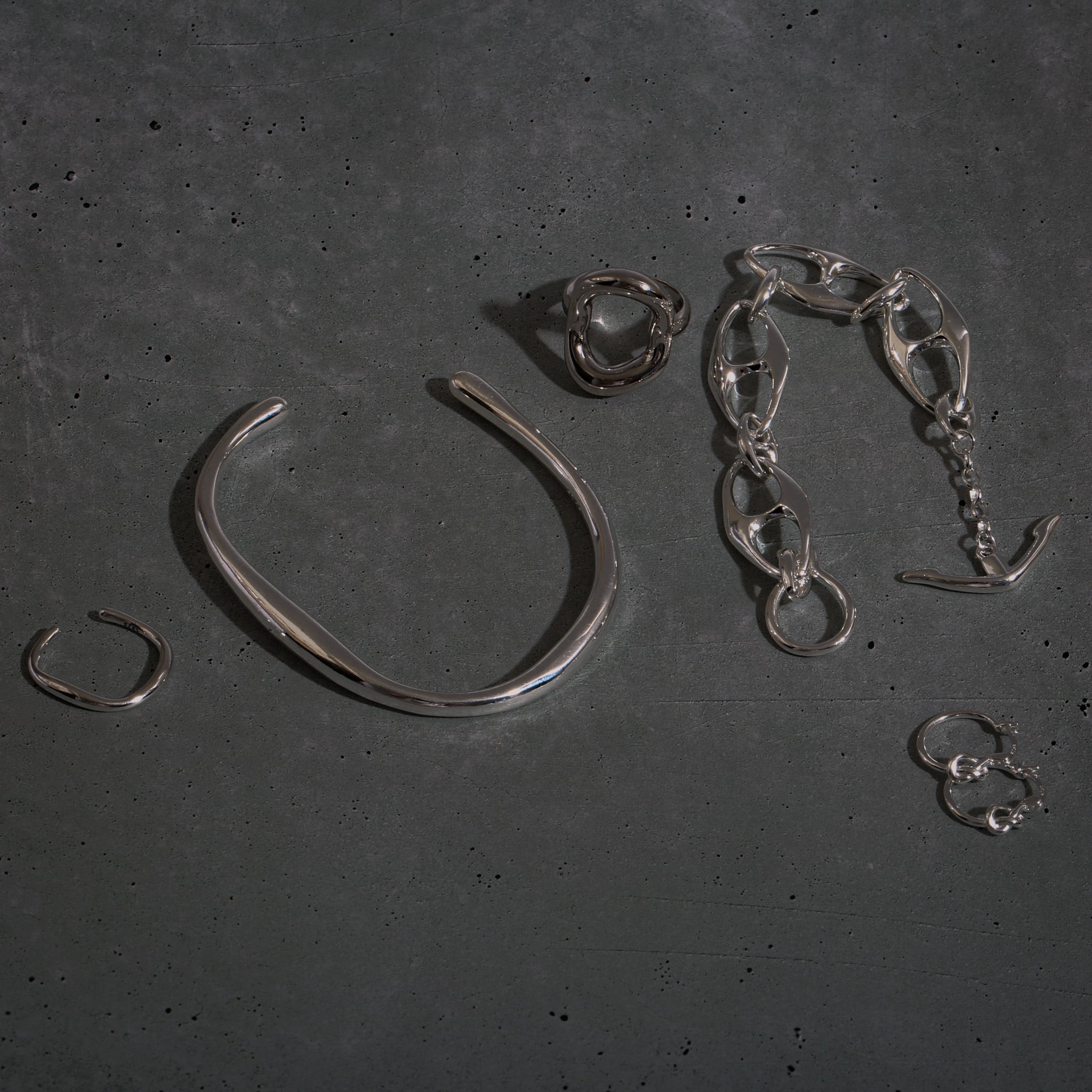 s925 Asymmetry Bangle | Lncs