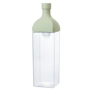 【新着特価】HARIO(ハリオ) カークボトル 1200ml スモーキー グリーン 樹脂製 縦横 ピッチャー 茶こし付き 日本製 KAB-120-SG
