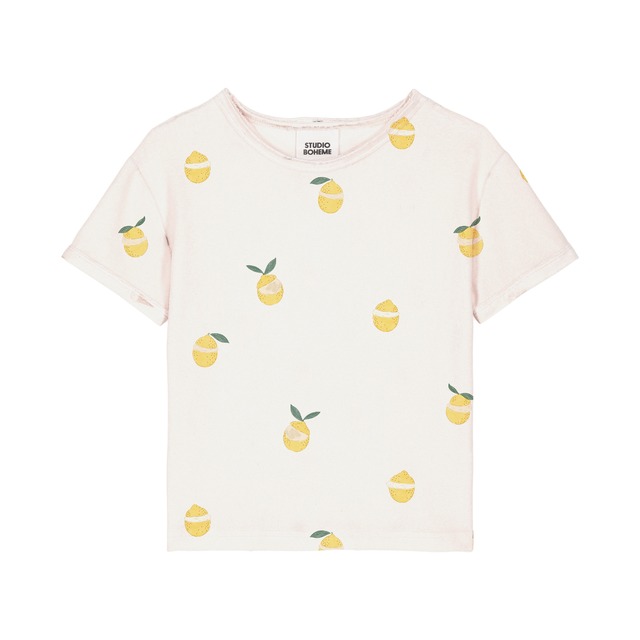 Studio Boheme Paris 26SS[DROP2]/TSHIRT ESSENTIAL《TERRY COTTON》 - SAND / LEMON (24M)