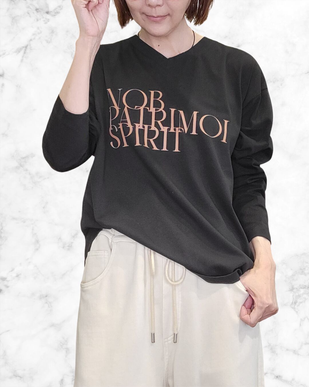 VネックフレンチロゴT 16416231 C.C.CROSS シーシークロス