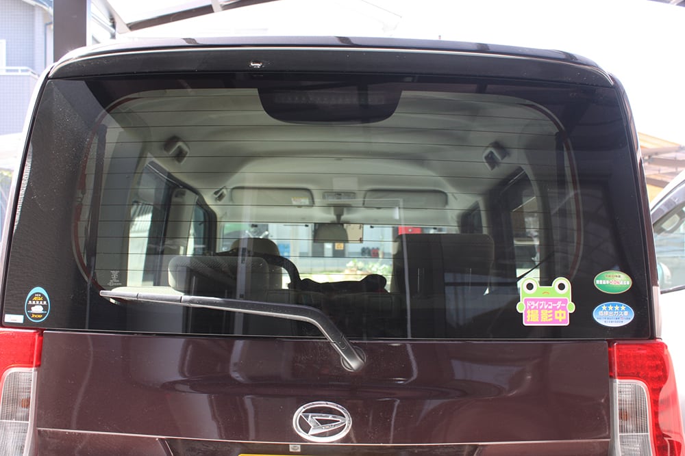 ドライブレコーダー撮影中ステッカー 「ぶじにカエルさん」【反射素材】【UVカット】※送料無料 dr-stk7