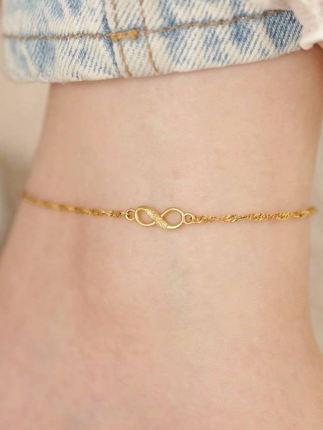 【 screw 】 316L hawaiian infinity anklet  #a17