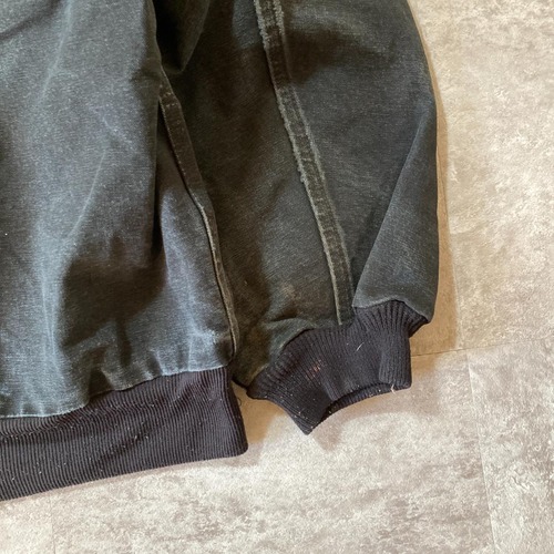 90s Carhartt アクティブジャケット ブラック フェード 無地 USA製 jacket 詳細写真15