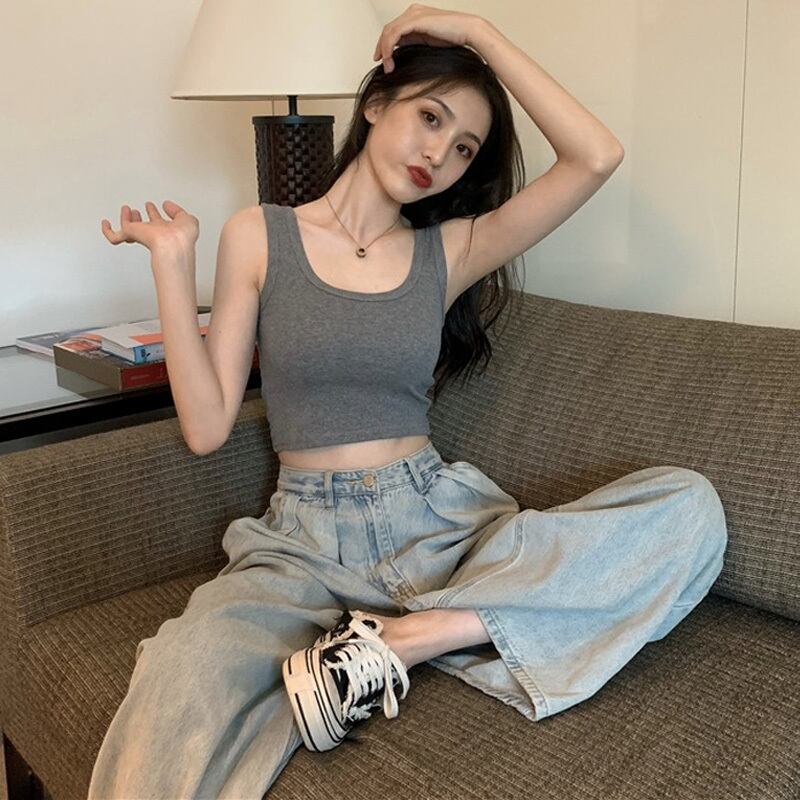 スプリングサマーハイウェストショートノースリーブトップス 春物 夏物 萌量不足39275802823