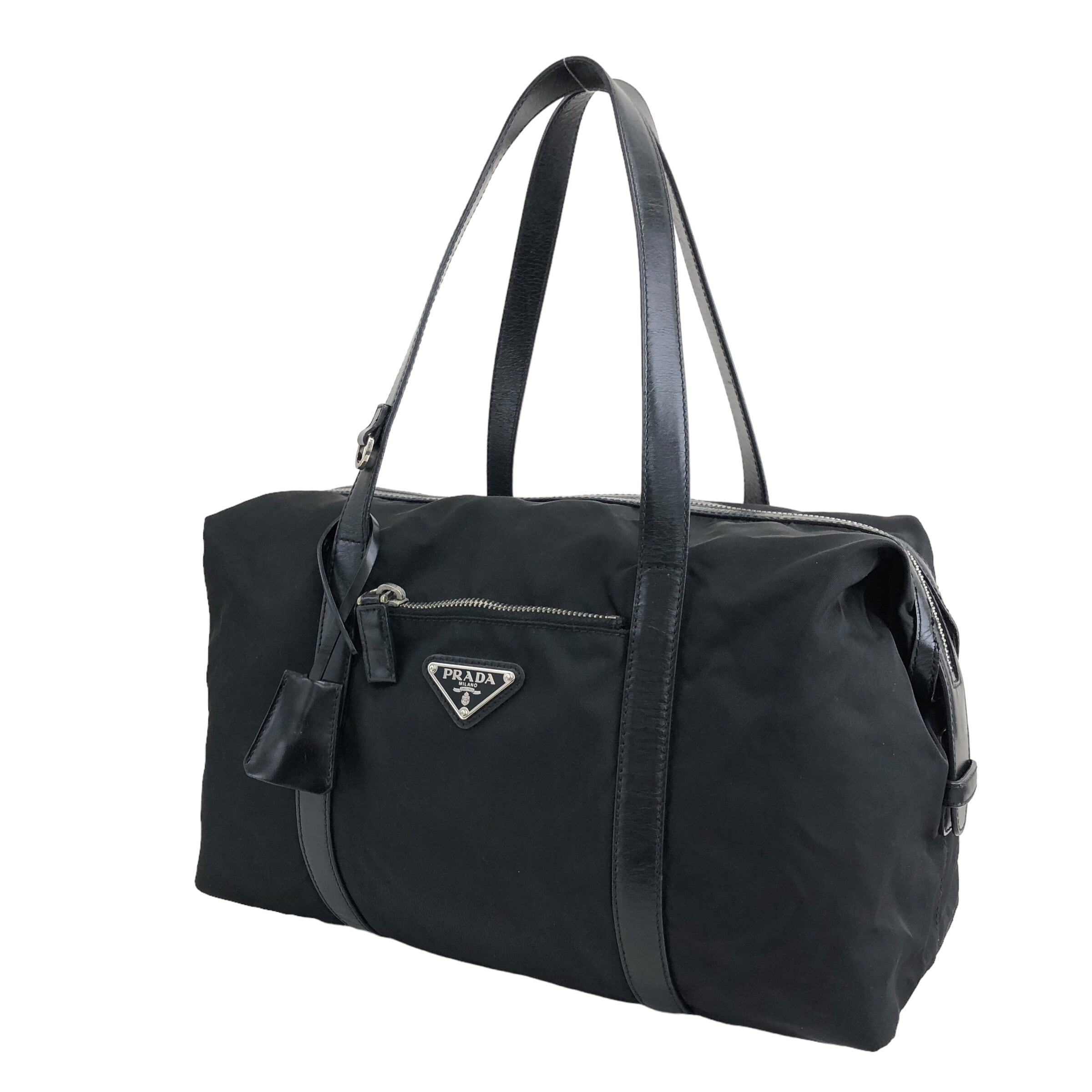PRADA プラダ ハンドバッグ ブラック トライアングルロゴ ナイロン