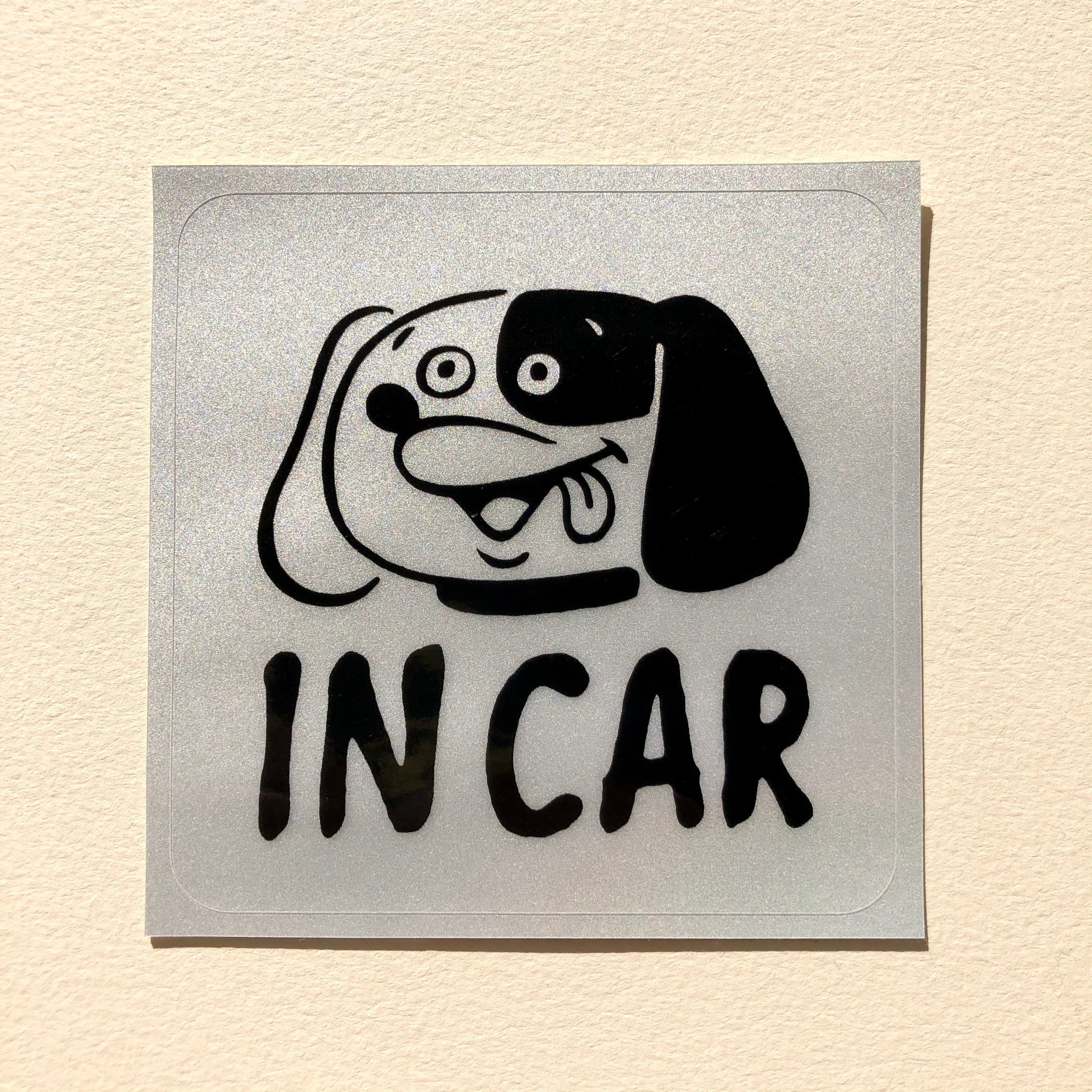 DOG IN CAR リフレクター(反射)ステッカー
