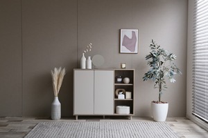 【幅96cm】 Erin バイカラーキャビネット