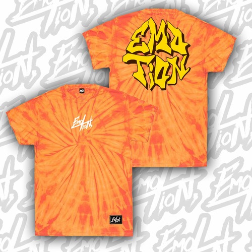 EmotioN CityGraphic Tie-dye T-shirt [ORANGE]