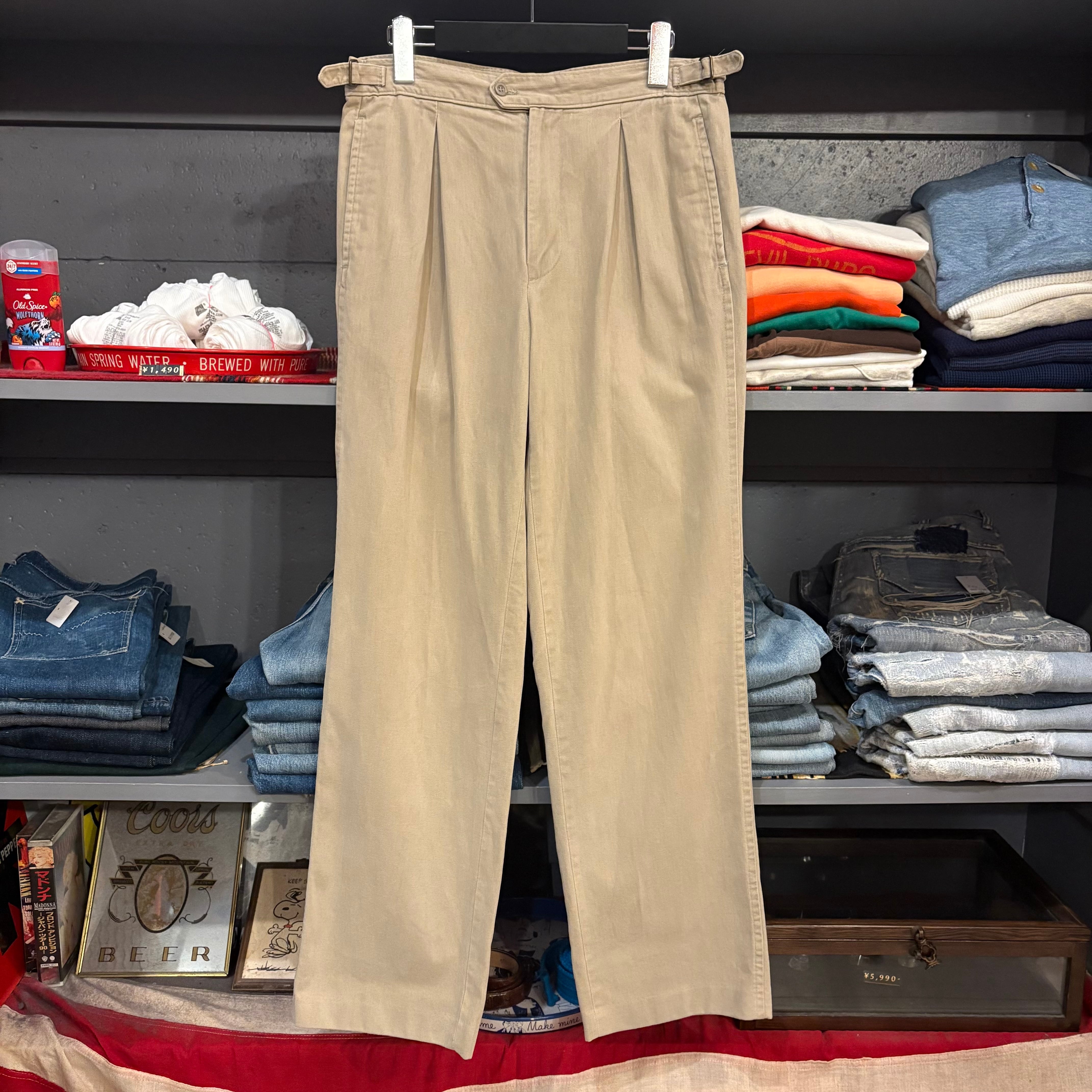 90s Polo by Ralph Lauren 2 tuck Linen Slacks | VOSTOK