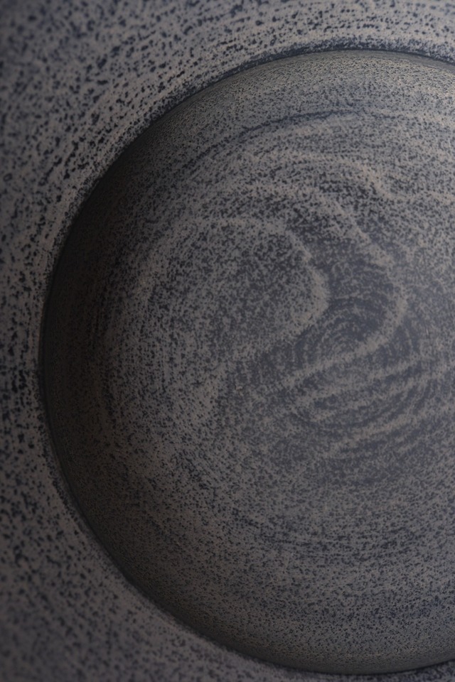 リム鉢 大 墨白